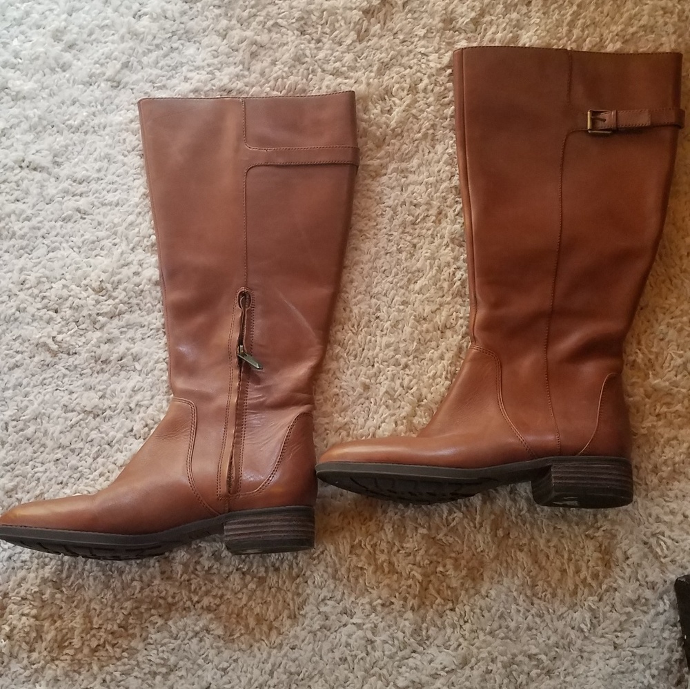 Knee high wide calf boots
